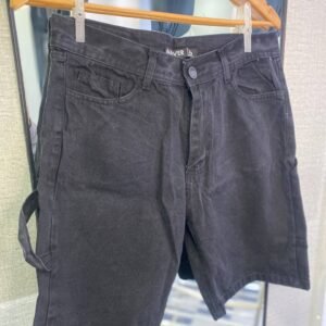 Bermuda Mom Carpintera gris oscuro